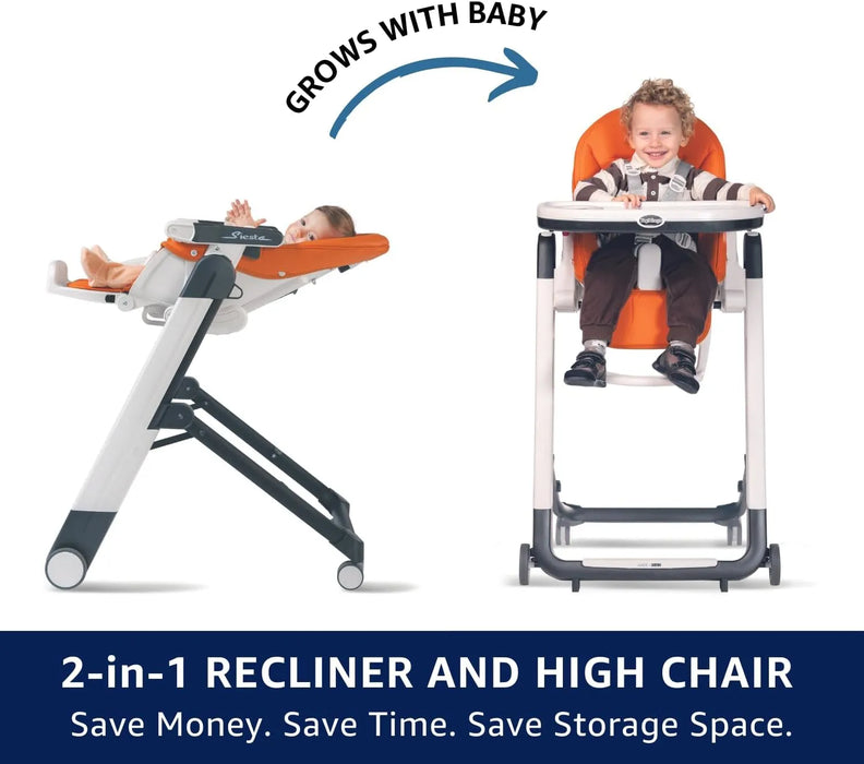 peg perego orange high chair Peg Perego Siesta High Chair – Made in Italy, Luxury Design