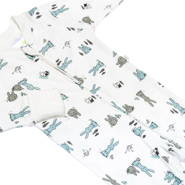 Perlimpinpin - Perlimpinpin 1 Piece Bamboo Baby Pyjama - Bunnies