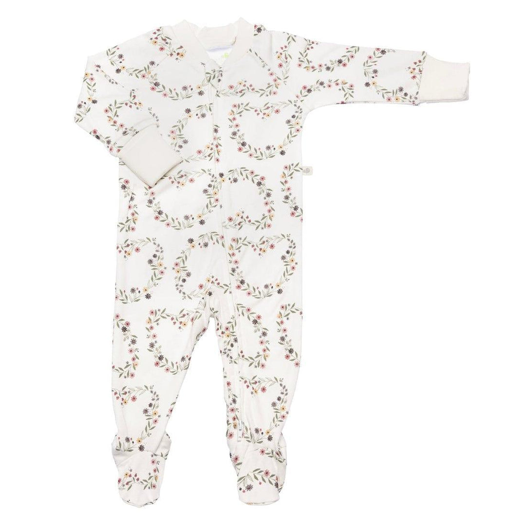 Perlimpinpin - Perlimpinpin 1 Piece Bamboo Baby Pyjama - Hearts