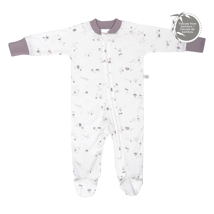 Perlimpinpin - Perlimpinpin 1 Piece Bamboo Baby Pyjama - Mushrooms