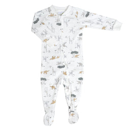 Perlimpinpin - Perlimpinpin 1 Piece Bamboo Baby Pyjama - Safari
