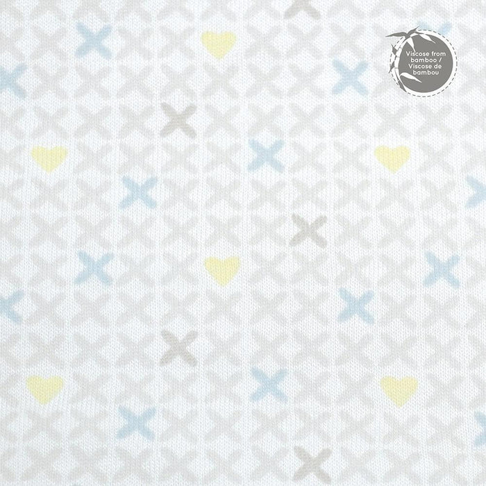 Perlimpinpin - PerlimPinPin 1 Piece Bamboo Baby Pyjama - X Hearts