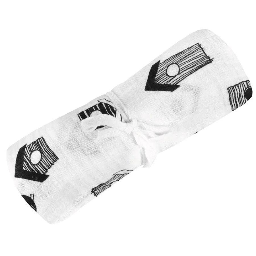 Perlimpinpin - Perlimpinpin Cotton Muslin Baby Swaddle Blanket - Bird Houses