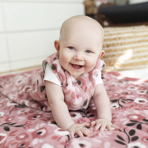 Perlimpinpin - Perlimpinpin Eco-Friendly Plush Baby Sleep Bag - Roses (1.5 Togs)