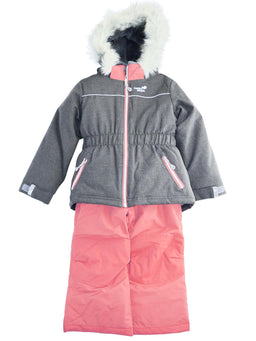 Perlimpinpin - Perlimpinpin Toddler Girls Snow Suit - Khaki Textured (Sizes 2 & 4)