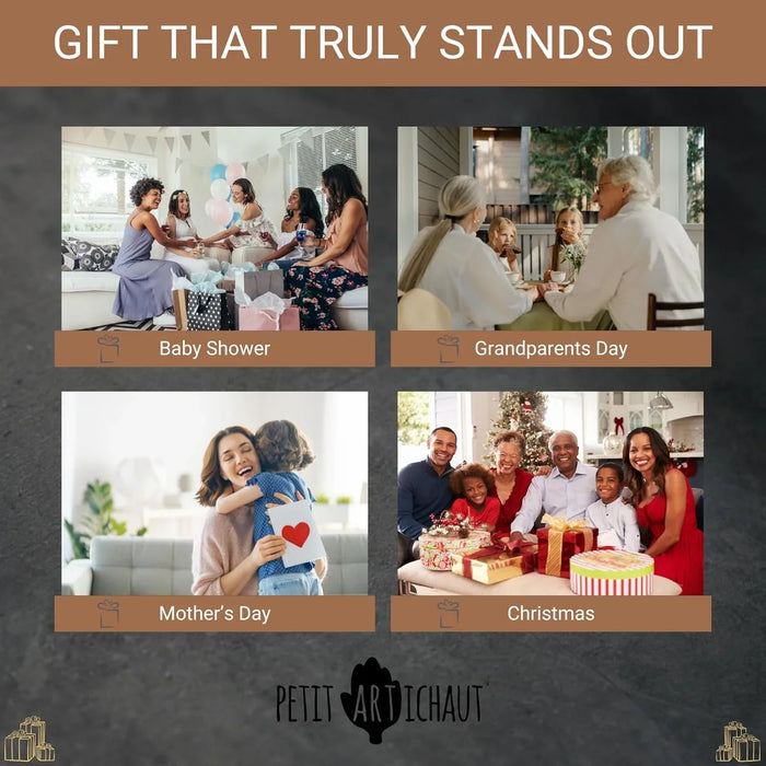 Petit Artichaut® - Petit Artichaut® Family Colors – Interactive Wooden Figurine Painting Kit