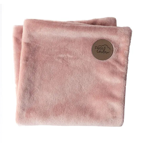 Petit Coulou Minky Blankie for Baby Car Seats - Moka