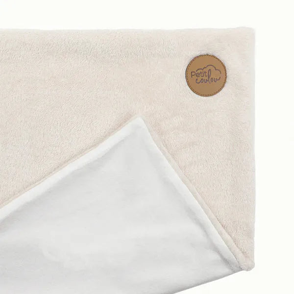 Petit Coulou Minky Blankie for Baby Car Seats - Moka