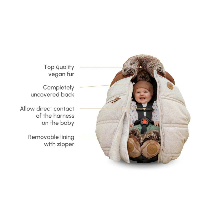 Petit Coulou® - Petit Coulou 3 Seasons Car Seat Cover - Sherpa Collection - Banff