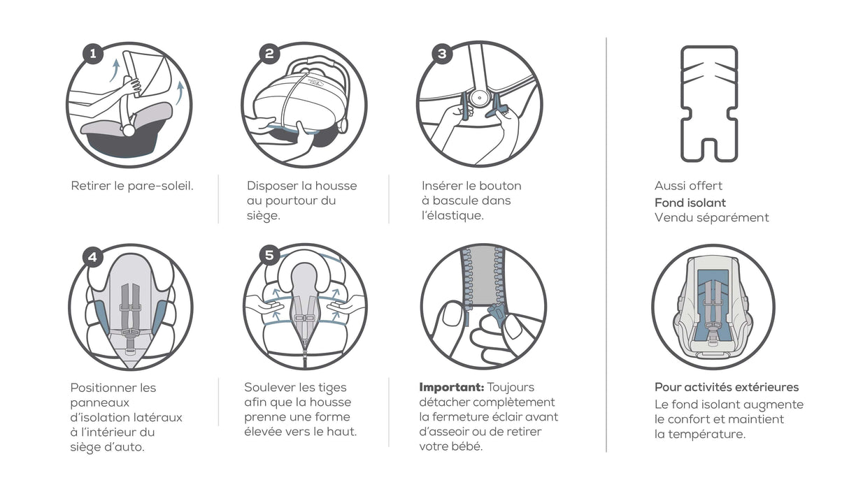 Petit Coulou® - Petit Coulou Baby Winter Car Seat Cover - Classic & Wool Collections