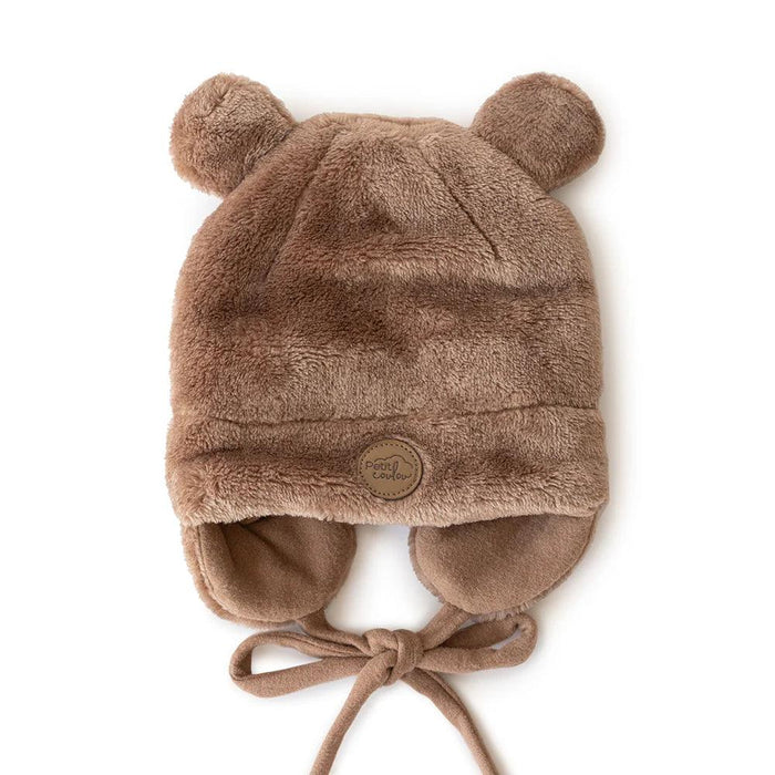 Petit Coulou® - Petit Coulou Teddy Bear Minky Hat for Babies (0 to 18m)