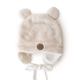 Petit Coulou® - Petit Coulou Teddy Bear Minky Hat for Babies (0 to 18m)