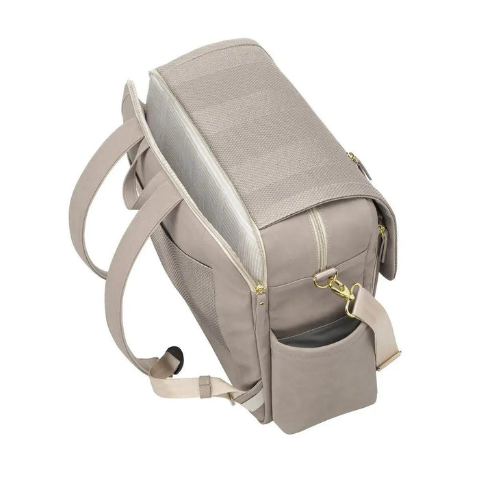 Petunia Pickle Bottom - Petunia Pickle Bottom Boxy Backpack Deluxe Diaper Bag in Sand Cable Stitch