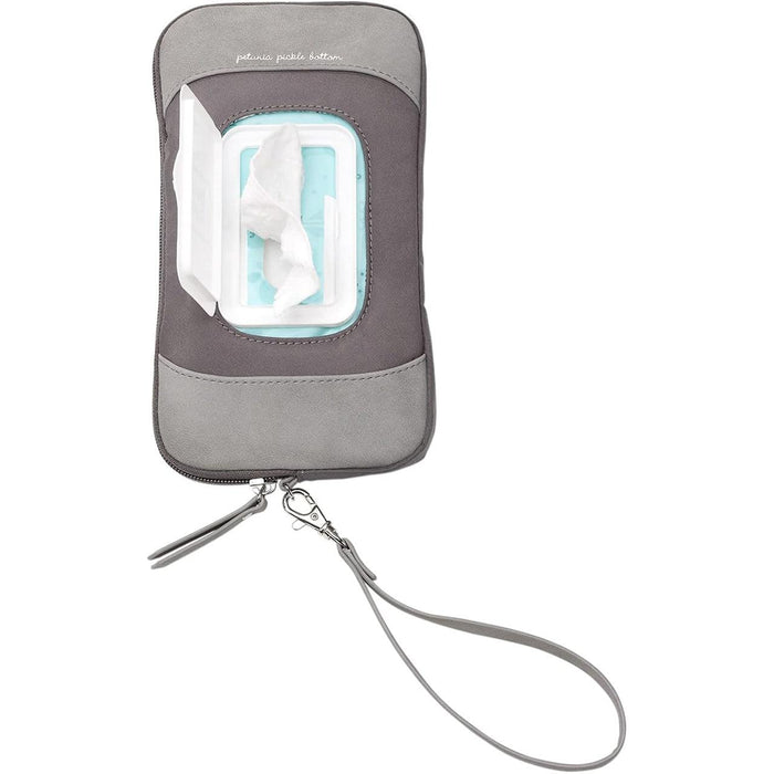 Petunia Pickle Bottom® - Petunia Pickle Bottom At-the-Ready Wipes Wristlet Case - Pewter