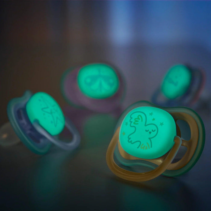 Philips Avent® - Philips Avent Ultra Air Nighttime Pacifier 2pk - 0-6m - Smiling Star + Owl