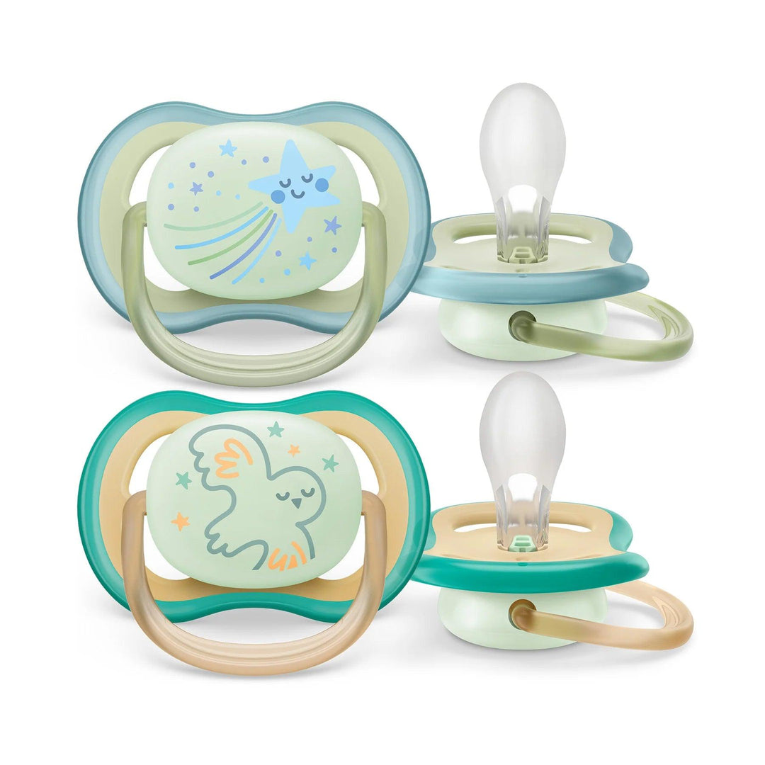 Philips Avent® - Philips Avent Ultra Air Nighttime Pacifier 2pk - 0-6m - Smiling Star + Owl