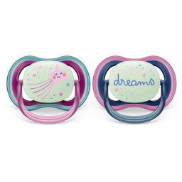 Philips Avent® - Philips Avent Ultra Air Nighttime Pacifier 2pk - 6-18m - Falling Star + Dreams