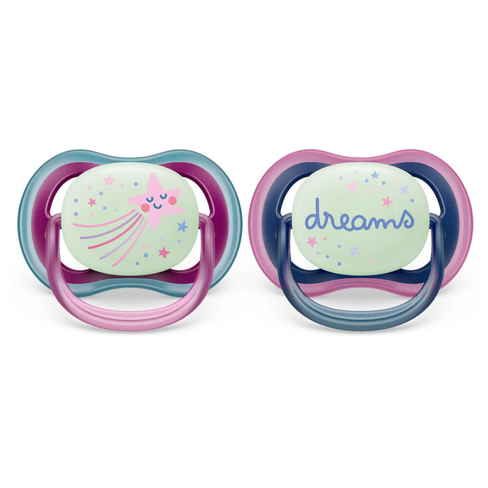 Philips Avent® - Philips Avent Ultra Air Nighttime Pacifier 2pk - 6-18m - Falling Star + Dreams