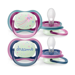 Philips Avent® - Philips Avent Ultra Air Nighttime Pacifier 2pk - 6-18m - Falling Star + Dreams