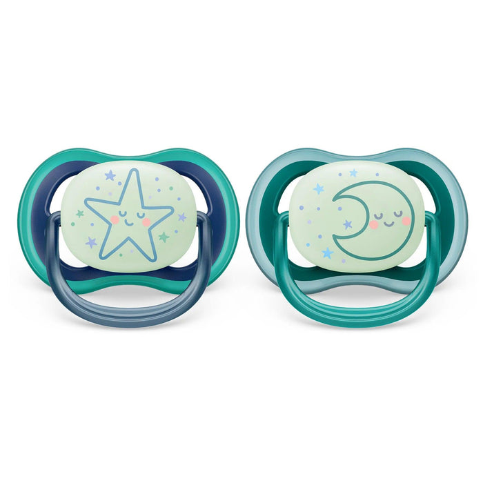 Philips Avent® - Philips Avent Ultra Air Nighttime Pacifier 2pk - 6-18m - Sleeping Star + Moon