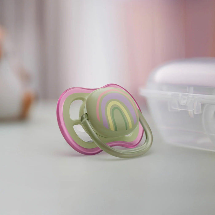 Philips Avent® - Philips Avent Ultra Air Pacifier 2pk - 0-6m - Lilac Sun+Green Rainbow