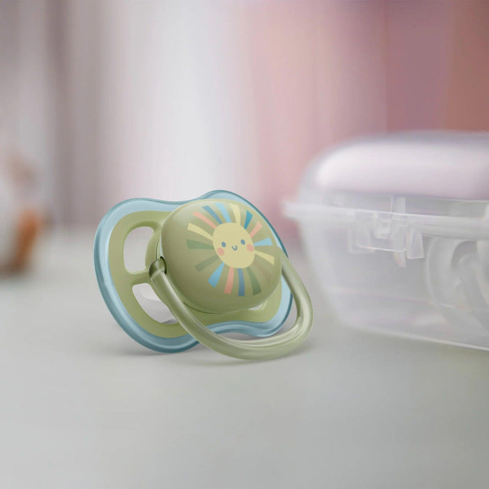 Philips Avent® - Philips Avent Ultra Air Pacifier 2pk - 0-6m - Smiling Sun + Blue Rainbow