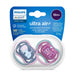 Philips Avent® - Philips Avent Ultra Air Pacifier 2pk - 18m+ - Steel Blue Elephant + Pink Love