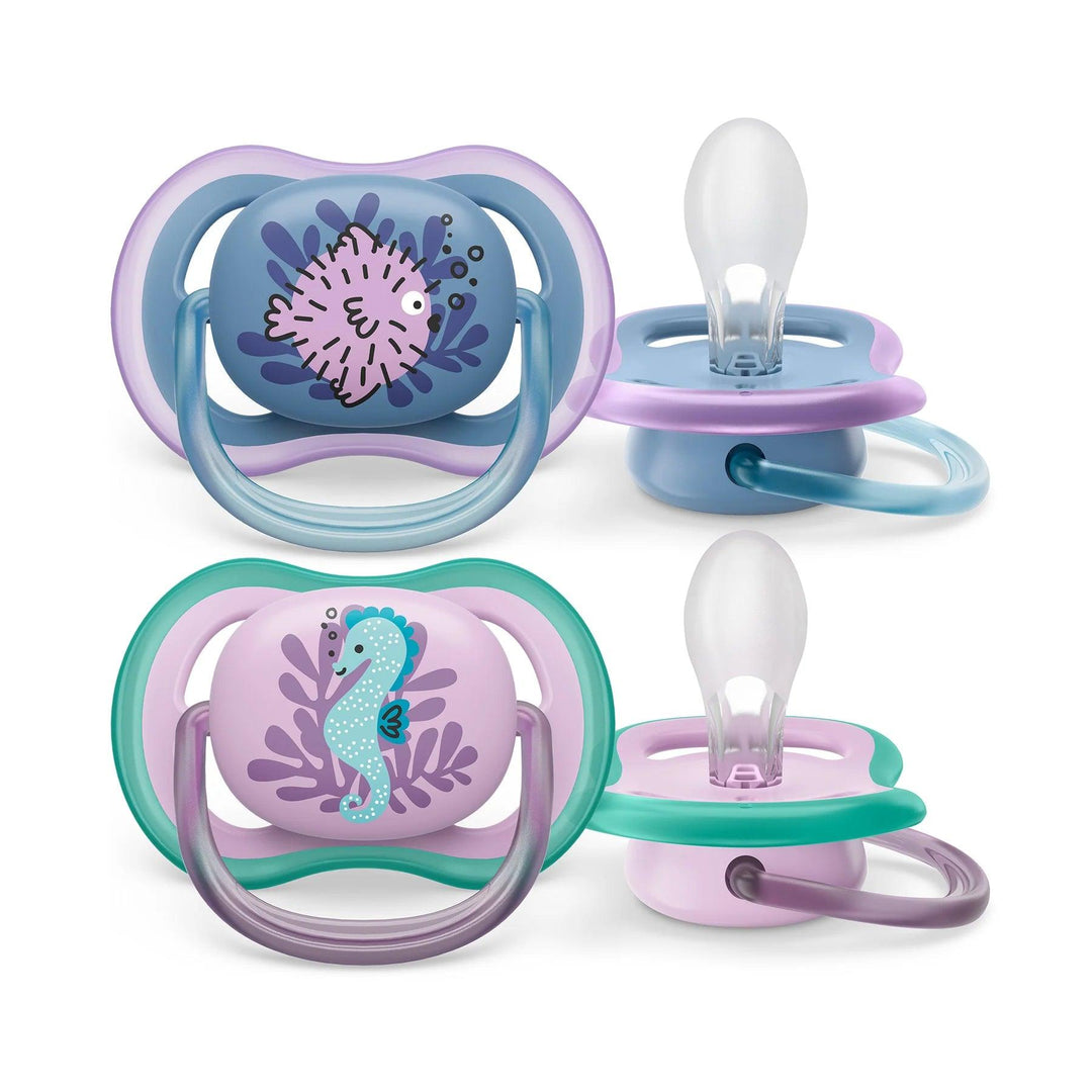 Philips Avent® - Philips Avent Ultra Air Pacifier 2pk - 6-18m - Puffer Fish + Sea Horse