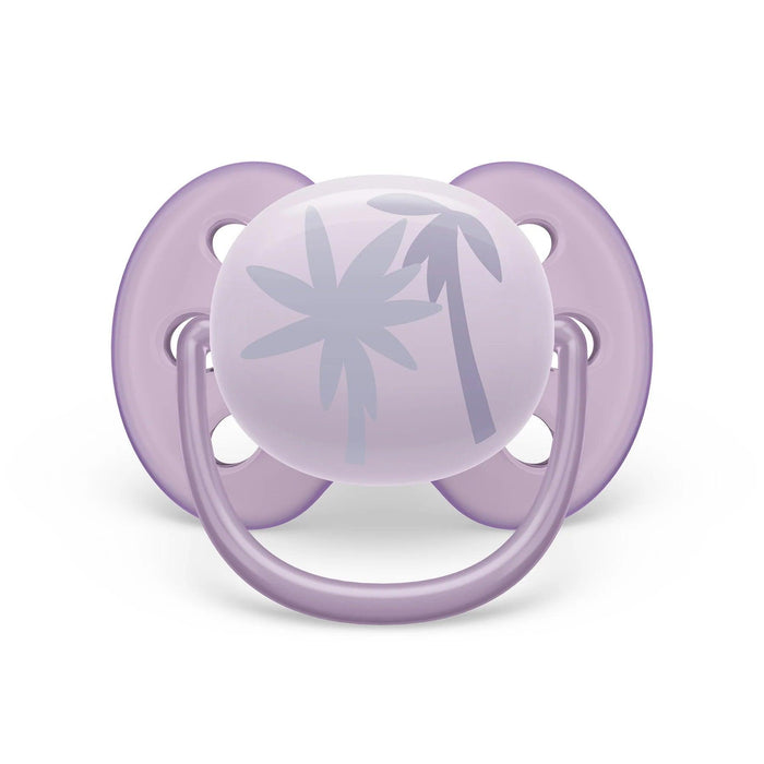 Philips Avent® - Philips Avent Ultra Soft Pacifier 2pk - 0-6m - Lychee Elephant+Lilac Palms