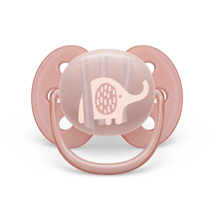 Philips Avent® - Philips Avent Ultra Soft Pacifier 2pk - 0-6m - Lychee Elephant+Lilac Palms