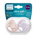 Philips Avent® - Philips Avent Ultra Soft Pacifier 2pk - 0-6m - Lychee Elephant+Lilac Palms