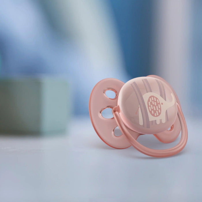 Philips Avent® - Philips Avent Ultra Soft Pacifier 2pk - 0-6m - Lychee Elephant+Lilac Palms