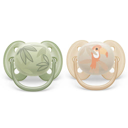 Philips Avent® - Philips Avent Ultra Soft Pacifier 2pk - 0-6m - Toucan + Green Leaves