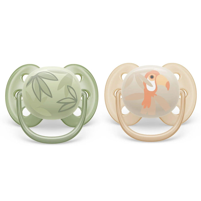Philips Avent® - Philips Avent Ultra Soft Pacifier 2pk - 0-6m - Toucan + Green Leaves