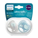Philips Avent® - Philips Avent Ultra Soft Pacifier 2pk - 6-18m - Blue Dove+Silver Leaf