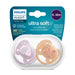 Philips Avent® - Philips Avent Ultra Soft Pacifier 2pk - 6-18m - Violet Puppy+Orange Leaves
