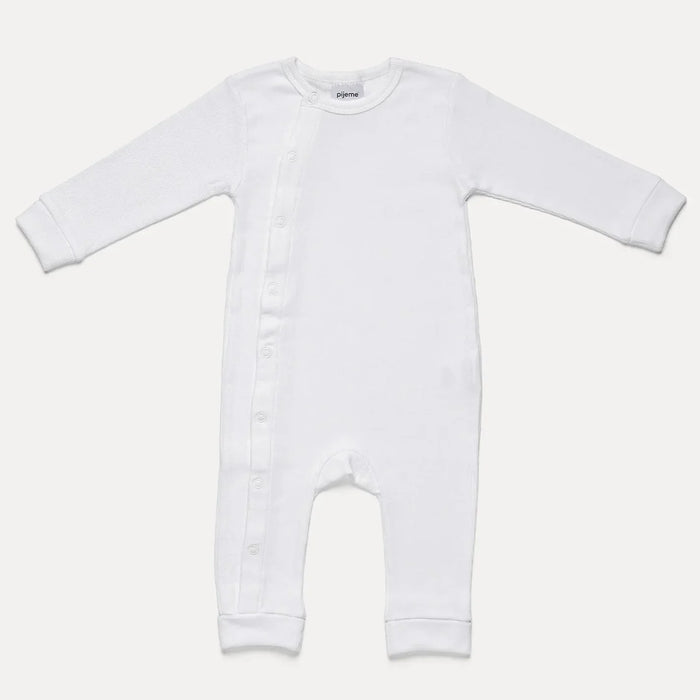Pijeme® - Pijeme® Organic Cotton Baby Rib Knit Romper with Wrist & Ankle Fold-Over Cuffs