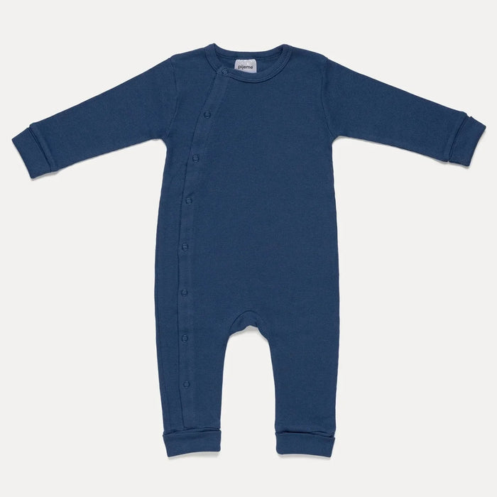 Pijeme® - Pijeme® Organic Cotton Baby Rib Knit Romper with Wrist & Ankle Fold-Over Cuffs