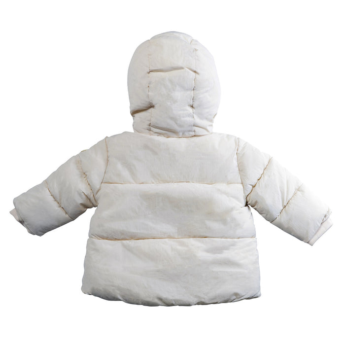 Manteau matelassé ivoire pour bébé avec doublure en peluche – Tailles 9 à 24m