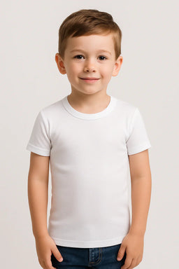 Pinuccio Venegoni® - Pinuccio Venegoni® Unisex Rib-Knit Short Sleeve Undershirt – Made in Italy (2–8 Years)