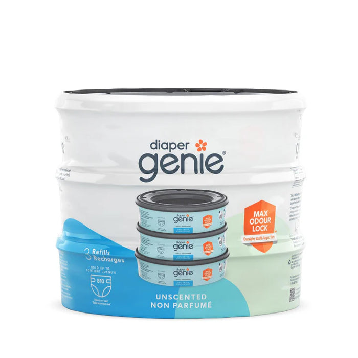 Playtex® Diaper Genie Refills – 3 Pack | Standard & Max Fresh 5–7 Layer Odour Lock Bags