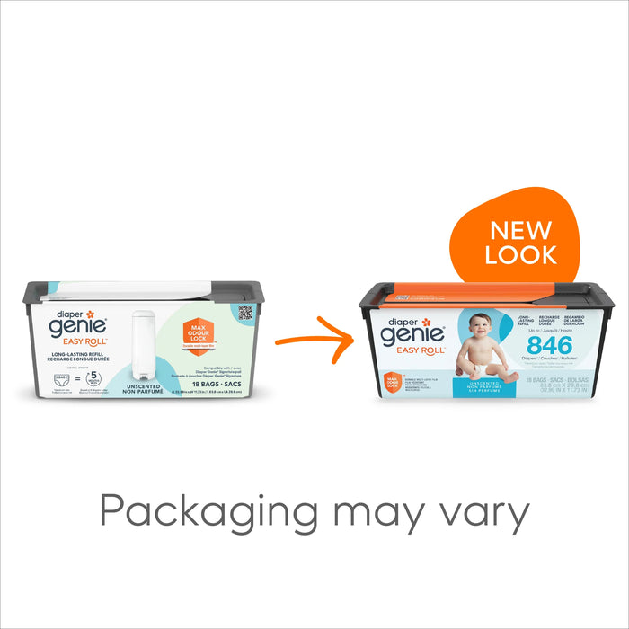 Playtex® Diaper Genie Easy Roll Refill – 18 Bags | Multi-Layer Odour Lock System