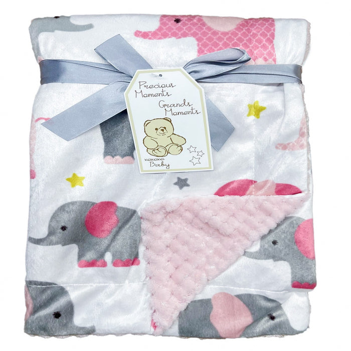 Couverture pour bébé en micro-mink et sherpa – Precious Moments