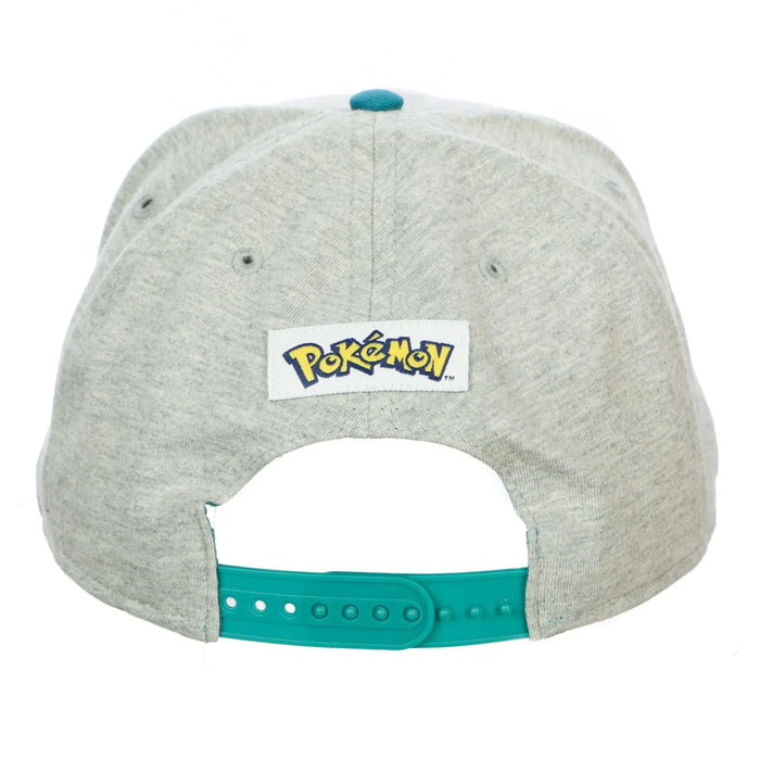 Pokemon Charizard youth athletic jersey snapback hat showing rear adjustable strap and logo detail.