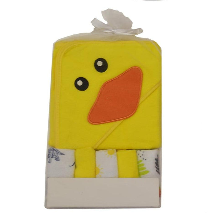 Precious Moments® - Precious Moments Hooded Yellow Duck Towel & Washcloth Set - 5 Pieces