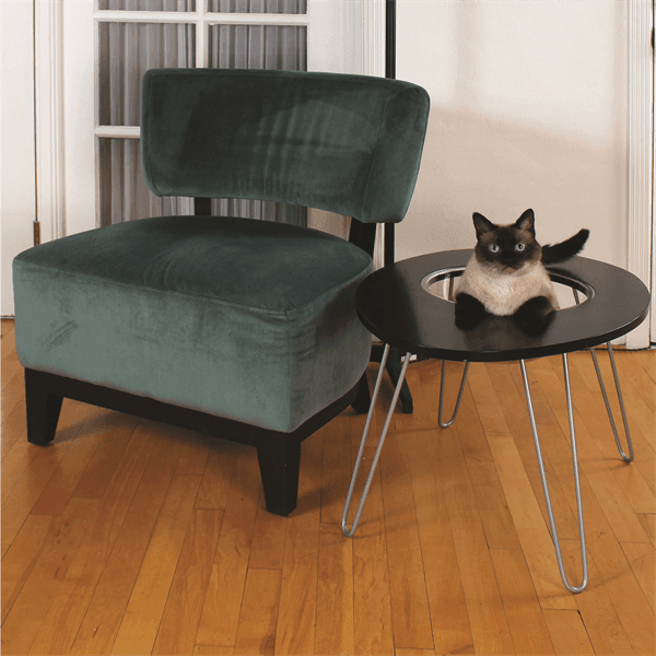 PrimeTime Petz - PrimeTime Petz NestEgg Cat Bed/Side Table Black