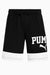 PUMA® - PUMA® Boys' Colorblock Logo Shorts – Black/White (Sizes 4-7)