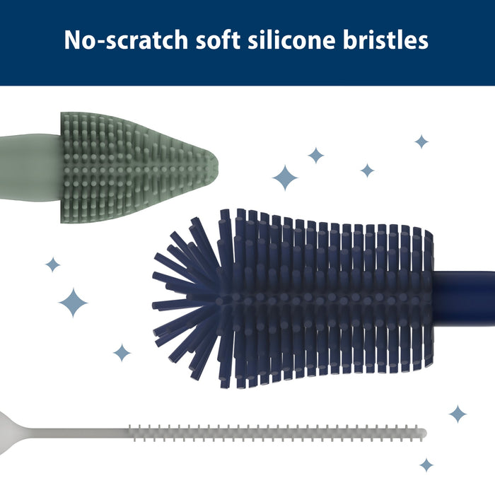 Ensemble de brosses de nettoyage en silicone Dr. Brown's