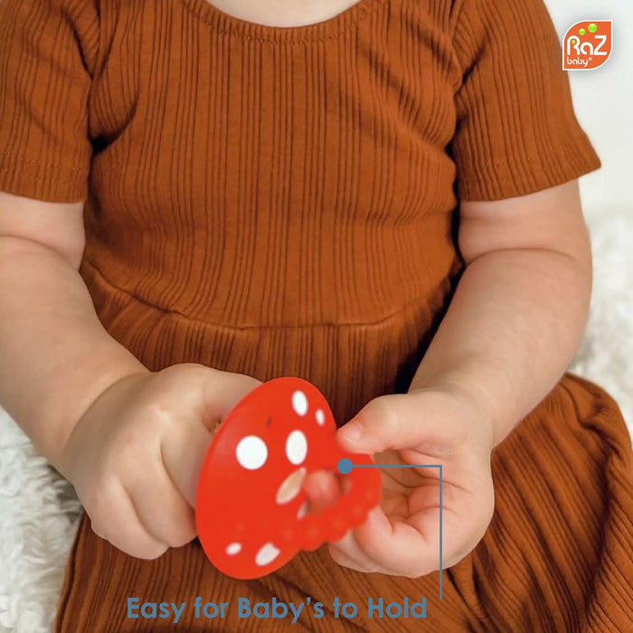 Raz Baby® - Raz Baby® Chompy Mushroom Silicone Teether 2PK