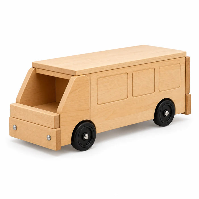 School bus ride-on maple wood toy - 402